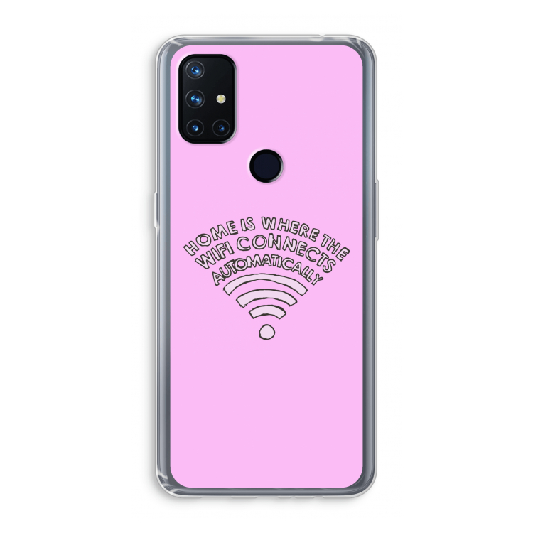 Home Is Where The Wifi Is: OnePlus Nord N10 5G Transparant Hoesje