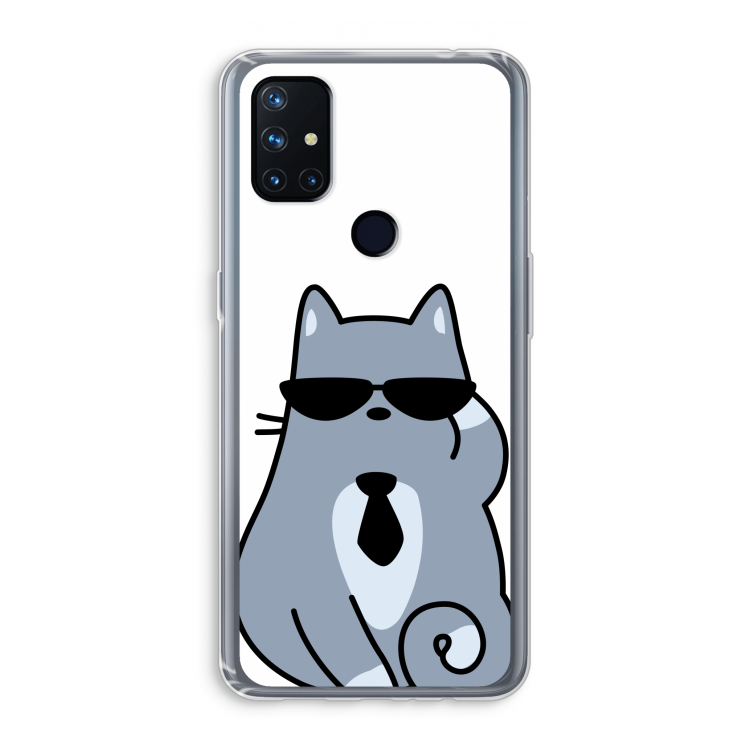 Cool cat: OnePlus Nord N10 5G Transparant Hoesje