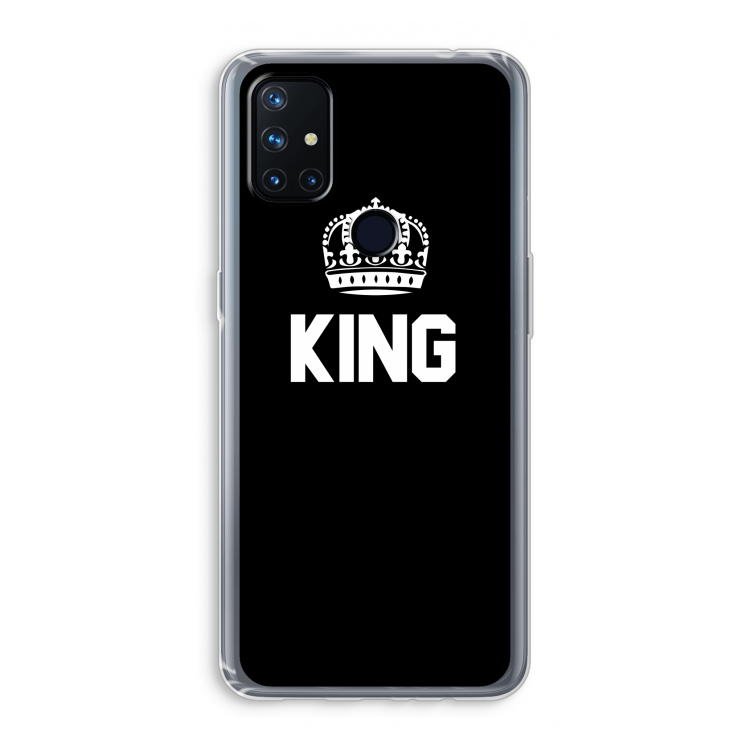 King zwart: OnePlus Nord N10 5G Transparant Hoesje