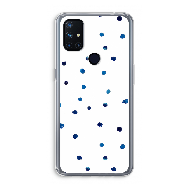 Blauwe stippen: OnePlus Nord N10 5G Transparant Hoesje
