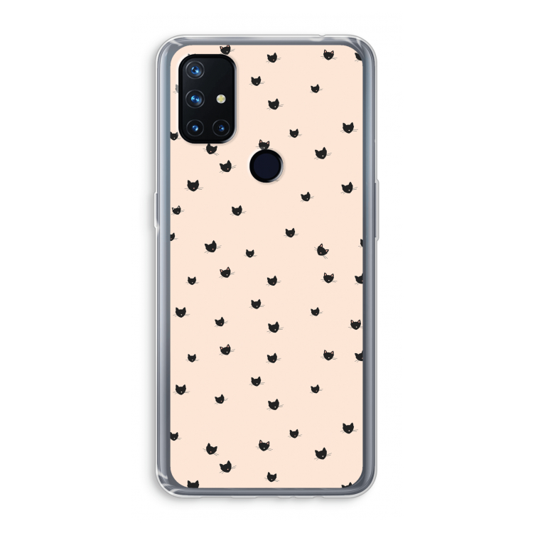 Kleine kattenkopjes: OnePlus Nord N10 5G Transparant Hoesje