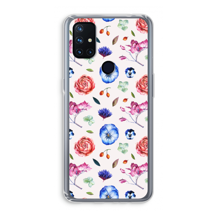 Bloemetjes: OnePlus Nord N10 5G Transparant Hoesje