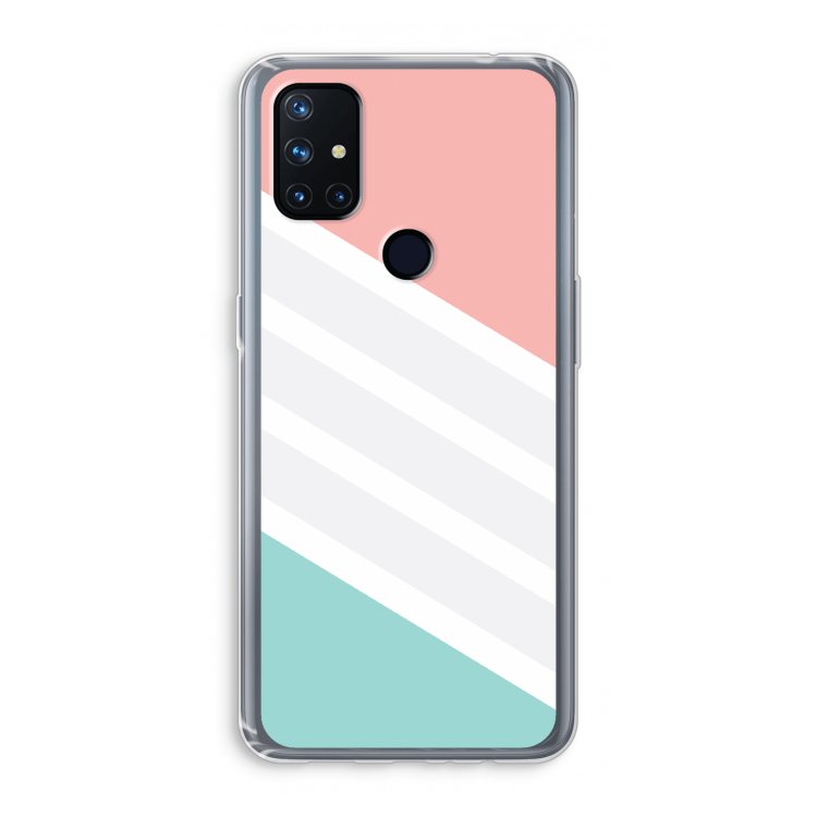 Strepen pastel: OnePlus Nord N10 5G Transparant Hoesje