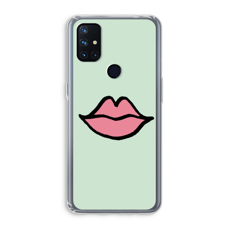 Kusje: OnePlus Nord N10 5G Transparant Hoesje