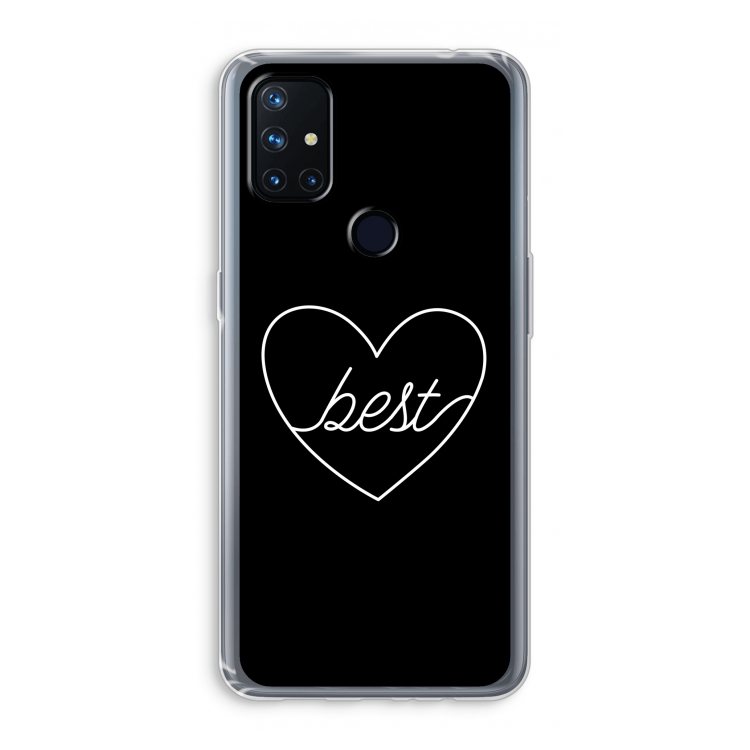 Best heart black: OnePlus Nord N10 5G Transparant Hoesje