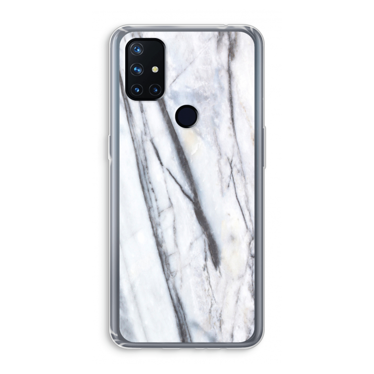 Gestreepte marmer: OnePlus Nord N10 5G Transparant Hoesje