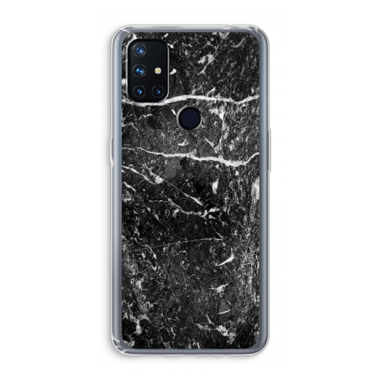 Zwart marmer: OnePlus Nord N10 5G Transparant Hoesje