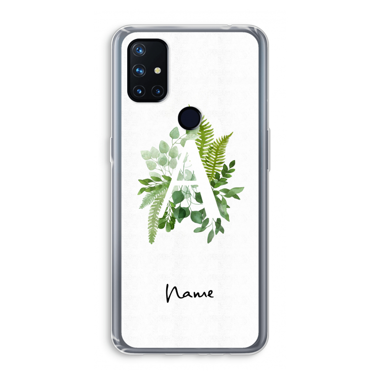 Green Brush: OnePlus Nord N10 5G Transparant Hoesje