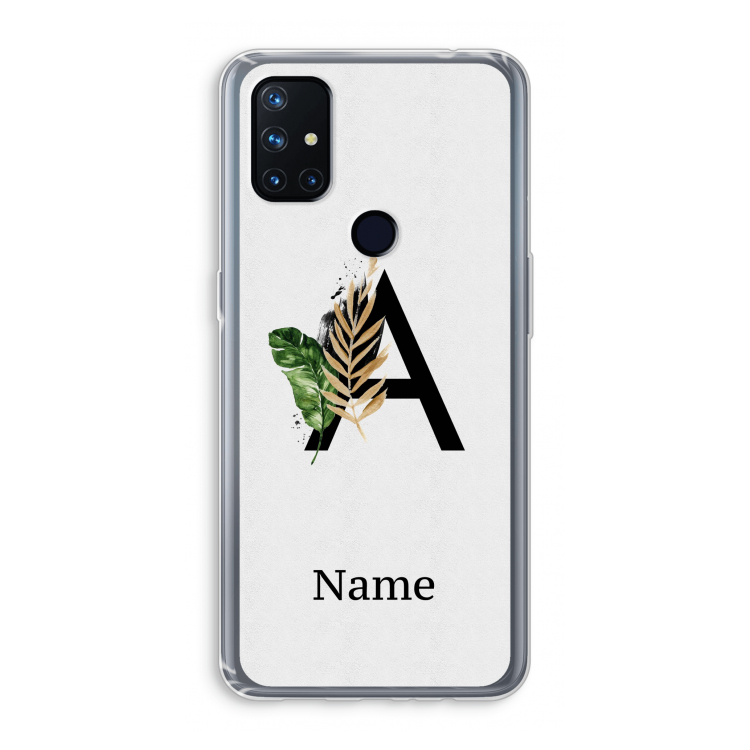 Charcoal Flora: OnePlus Nord N10 5G Transparant Hoesje