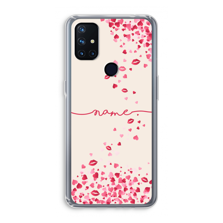 Hartjes en kusjes: OnePlus Nord N10 5G Transparant Hoesje