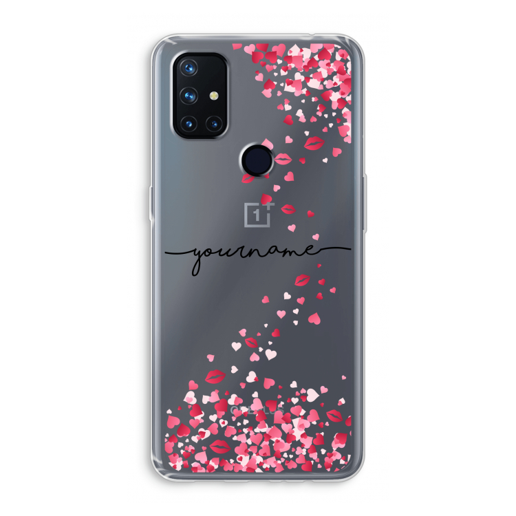 Hartjes en kusjes: OnePlus Nord N10 5G Transparant Hoesje