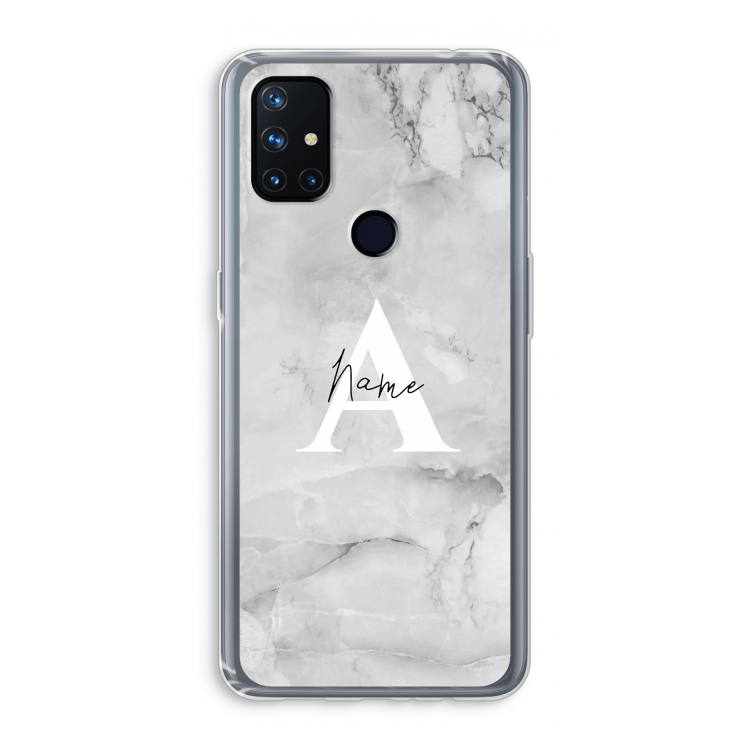 Ivory Marble: OnePlus Nord N10 5G Transparant Hoesje