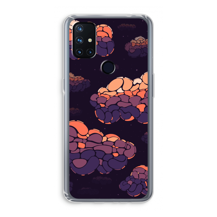 Patroon Wolken: OnePlus Nord N10 5G Transparant Hoesje