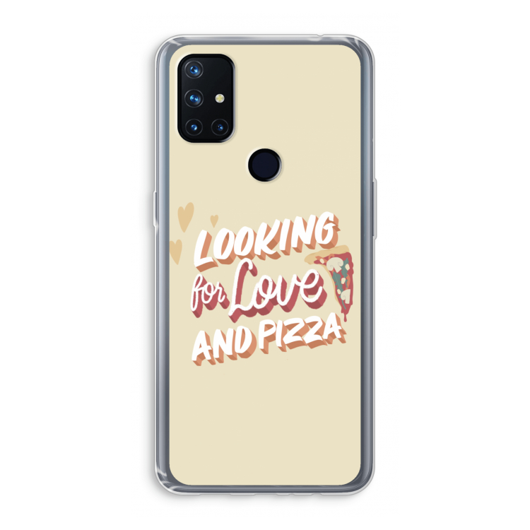 Pizza is the answer: OnePlus Nord N10 5G Transparant Hoesje