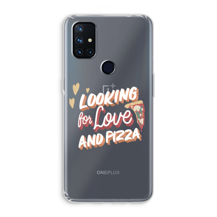 Pizza is the answer: OnePlus Nord N10 5G Transparant Hoesje