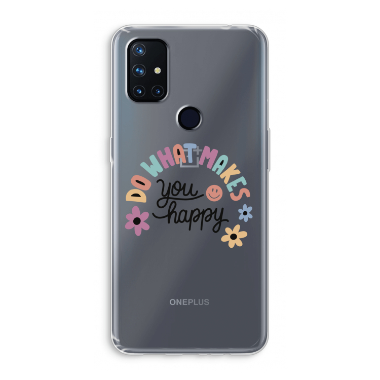 Happy days: OnePlus Nord N10 5G Transparant Hoesje