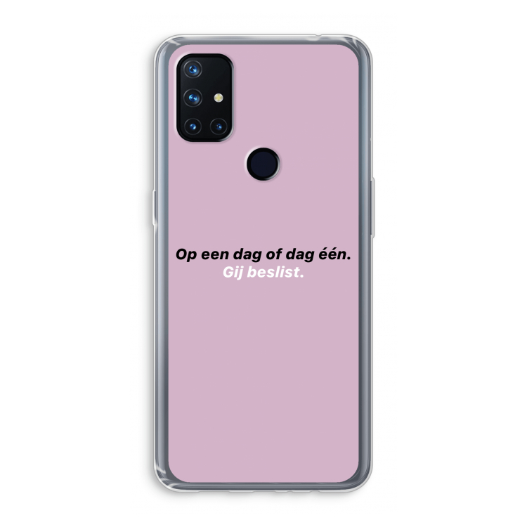 gij beslist: OnePlus Nord N10 5G Transparant Hoesje