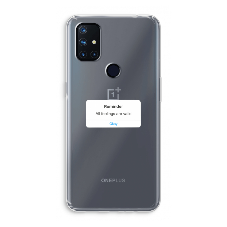 Reminder: OnePlus Nord N10 5G Transparant Hoesje