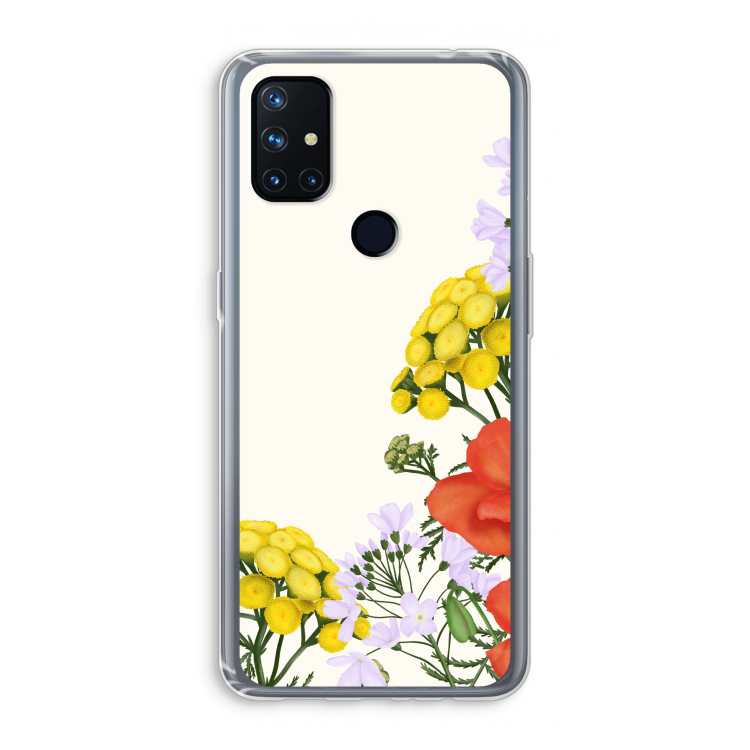 Wilde bloemen: OnePlus Nord N10 5G Transparant Hoesje