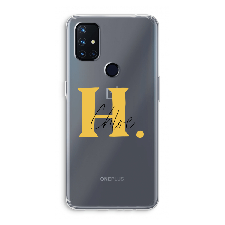 Amber Script: OnePlus Nord N10 5G Transparant Hoesje