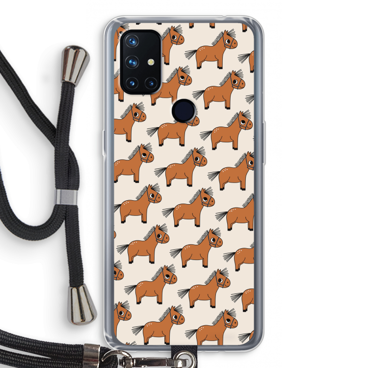 Pony: OnePlus Nord N10 5G Transparant Hoesje met koord