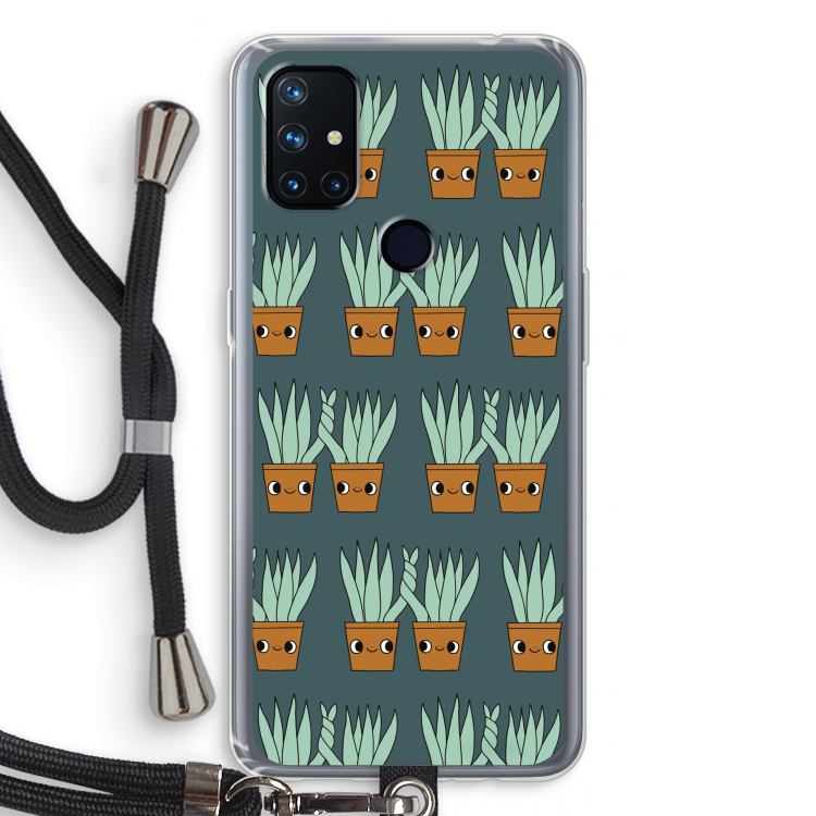 Sansevieria: OnePlus Nord N10 5G Transparant Hoesje met koord