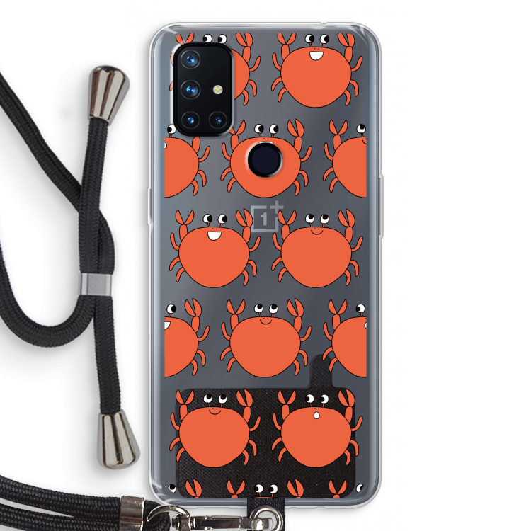 Krab: OnePlus Nord N10 5G Transparant Hoesje met koord