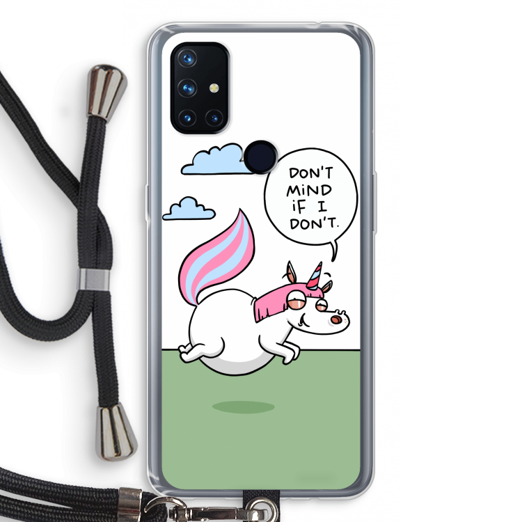 Unicorn: OnePlus Nord N10 5G Transparant Hoesje met koord