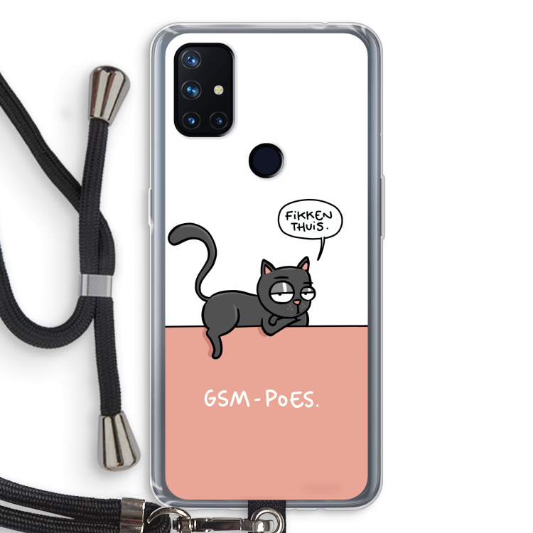 GSM poes: OnePlus Nord N10 5G Transparant Hoesje met koord