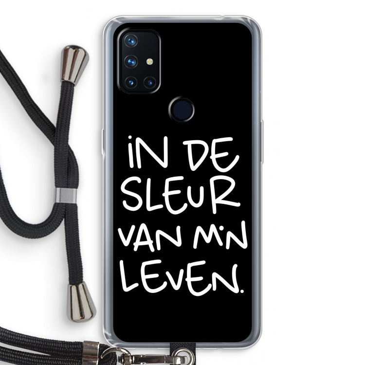 De Sleur: OnePlus Nord N10 5G Transparant Hoesje met koord