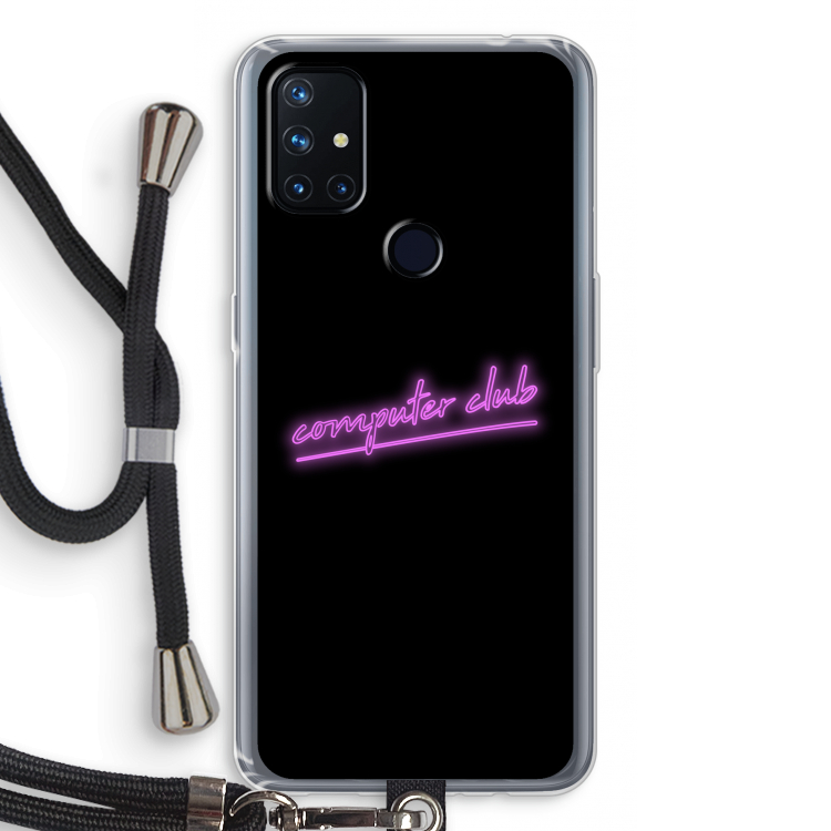 Vice Black: OnePlus Nord N10 5G Transparant Hoesje met koord
