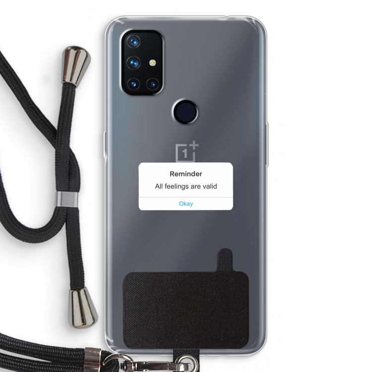 Reminder: OnePlus Nord N10 5G Transparant Hoesje met koord