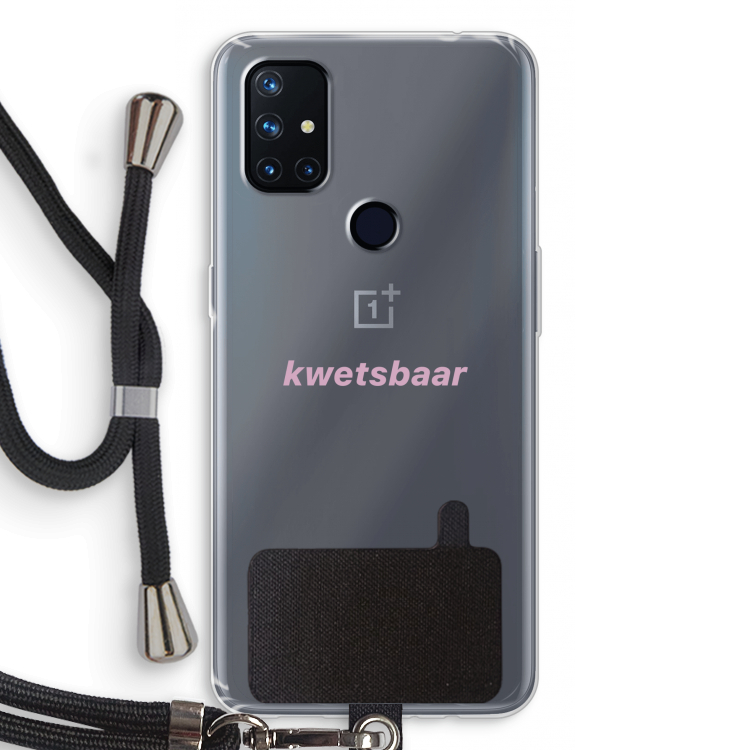 kwetsbaar: OnePlus Nord N10 5G Transparant Hoesje met koord