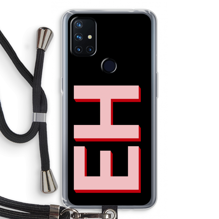 Monogram: OnePlus Nord N10 5G Transparant Hoesje met koord