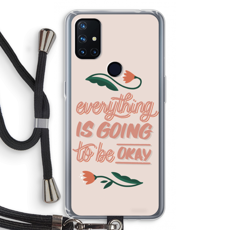 Optimistic flower girl: OnePlus Nord N10 5G Transparant Hoesje met koord