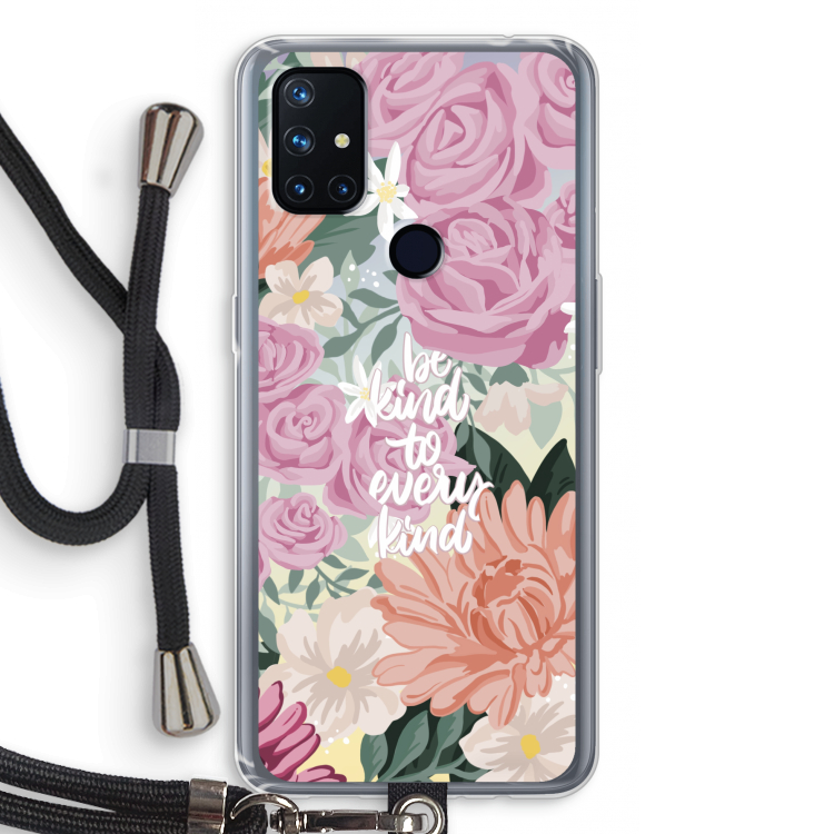 Kindness matters: OnePlus Nord N10 5G Transparant Hoesje met koord
