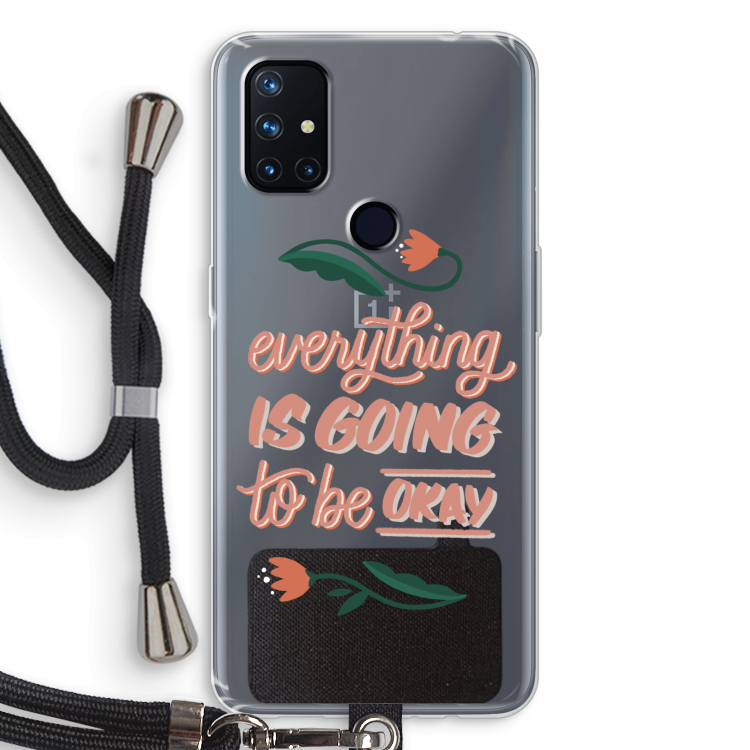 Optimistic flower girl: OnePlus Nord N10 5G Transparant Hoesje met koord