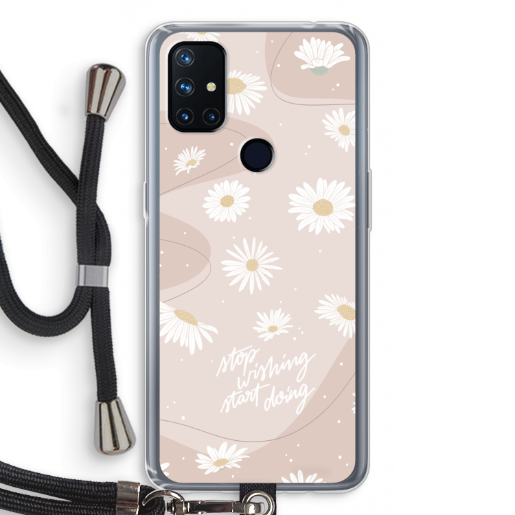Daydreaming becomes reality: OnePlus Nord N10 5G Transparant Hoesje met koord
