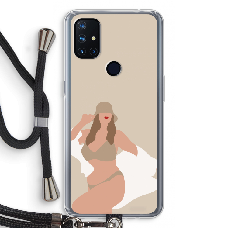 One of a kind: OnePlus Nord N10 5G Transparant Hoesje met koord