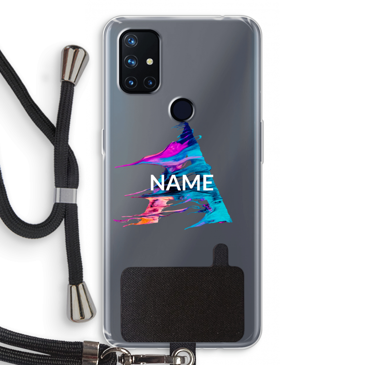 Abstract Spectrum: OnePlus Nord N10 5G Transparant Hoesje met koord