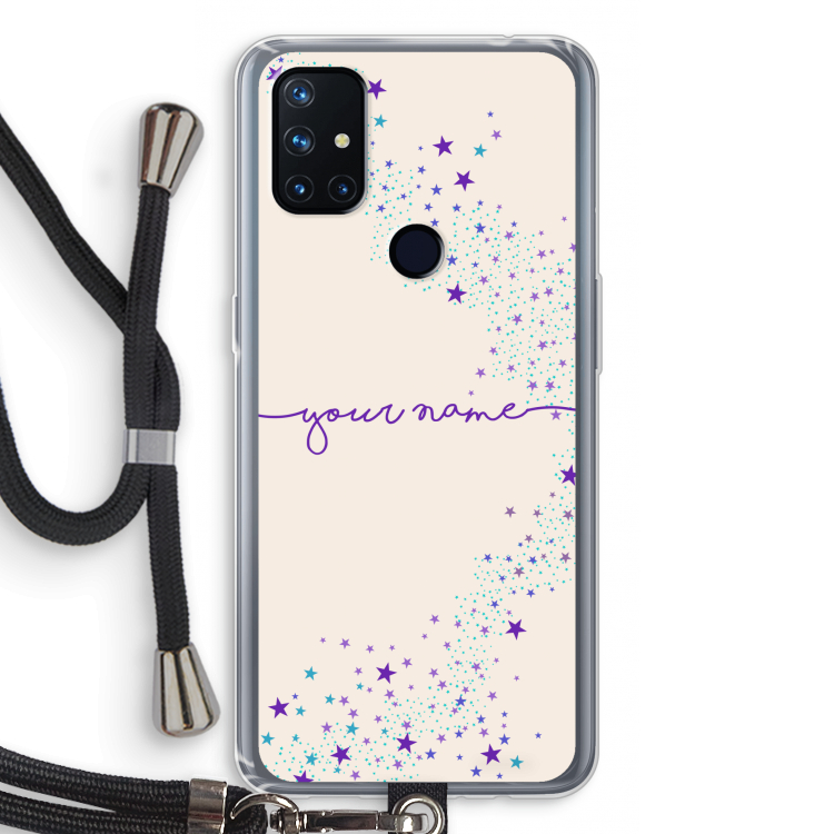 Sterren: OnePlus Nord N10 5G Transparant Hoesje met koord