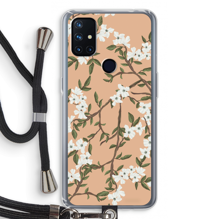 Blossoming spring: OnePlus Nord N10 5G Transparant Hoesje met koord