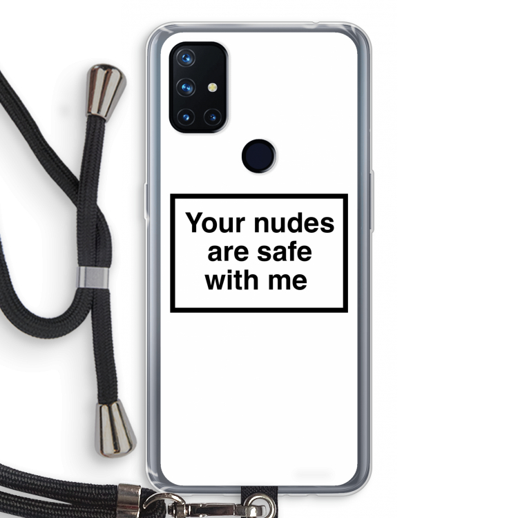 Safe with me: OnePlus Nord N10 5G Transparant Hoesje met koord