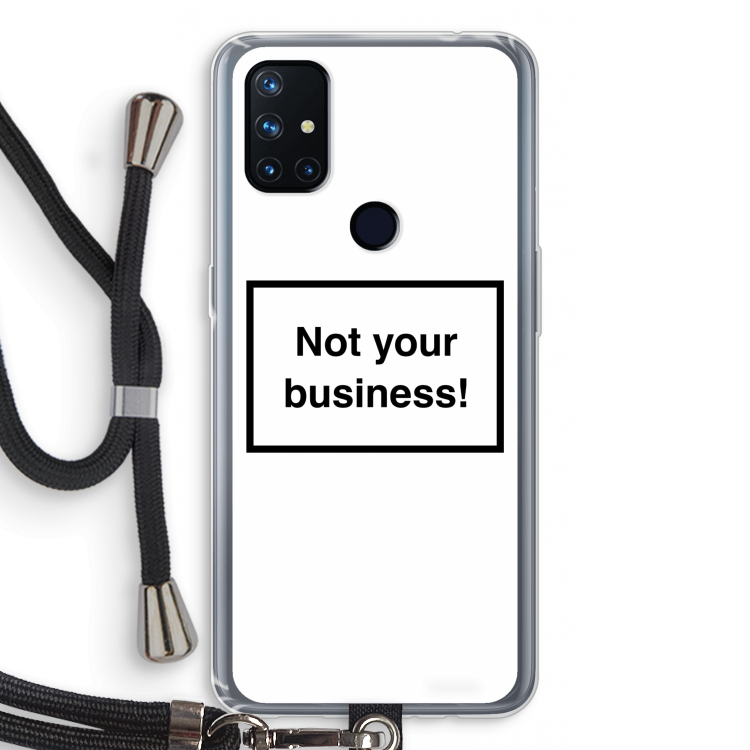 Not your business: OnePlus Nord N10 5G Transparant Hoesje met koord