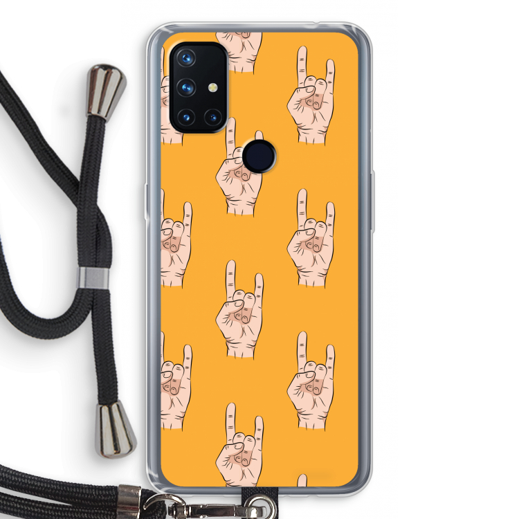 Rock: OnePlus Nord N10 5G Transparant Hoesje met koord
