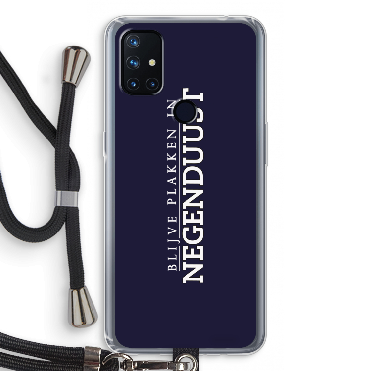 Blijve plakken in Negenduust: OnePlus Nord N10 5G Transparant Hoesje met koord