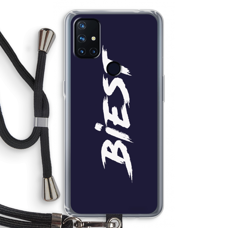 Biest: OnePlus Nord N10 5G Transparant Hoesje met koord