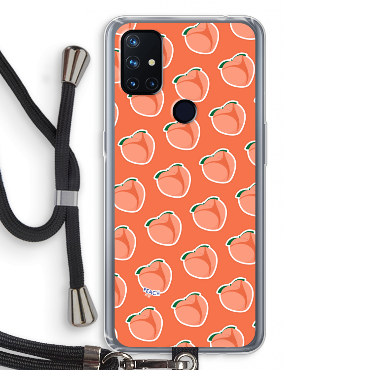Just peachy: OnePlus Nord N10 5G Transparant Hoesje met koord