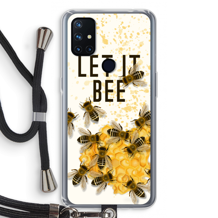 Let it bee: OnePlus Nord N10 5G Transparant Hoesje met koord
