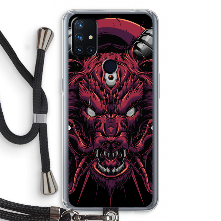 Hell Hound and Serpents: OnePlus Nord N10 5G Transparant Hoesje met koord
